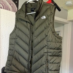 The North Face Olive Quilted Puffer Vest
